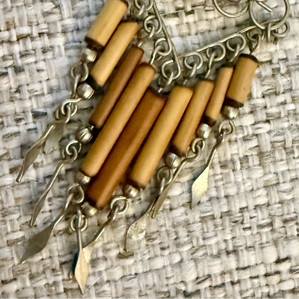 5 for $25!! Vintage Bamboo Bohemian Earrings - Picture 6 of 9